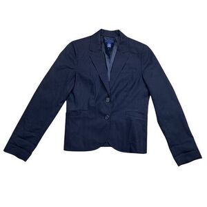 J. Crew Women's Blazer Size 8 Black Single-Breasted Business Jacket